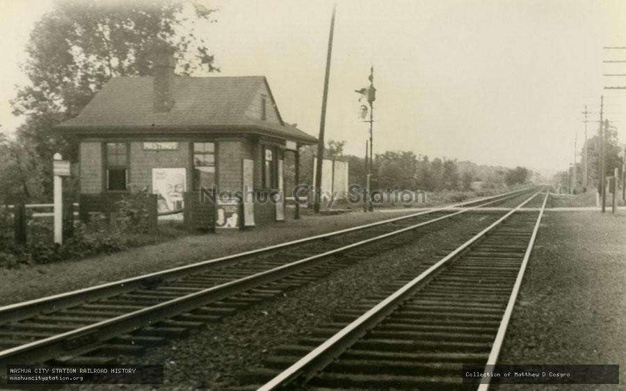 Postcard: Boston & Maine Railroad Station, Hastings Station, Weston, Massachusetts